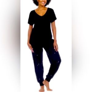 NWT honey dew 2 pcs lounge set color black in size Small